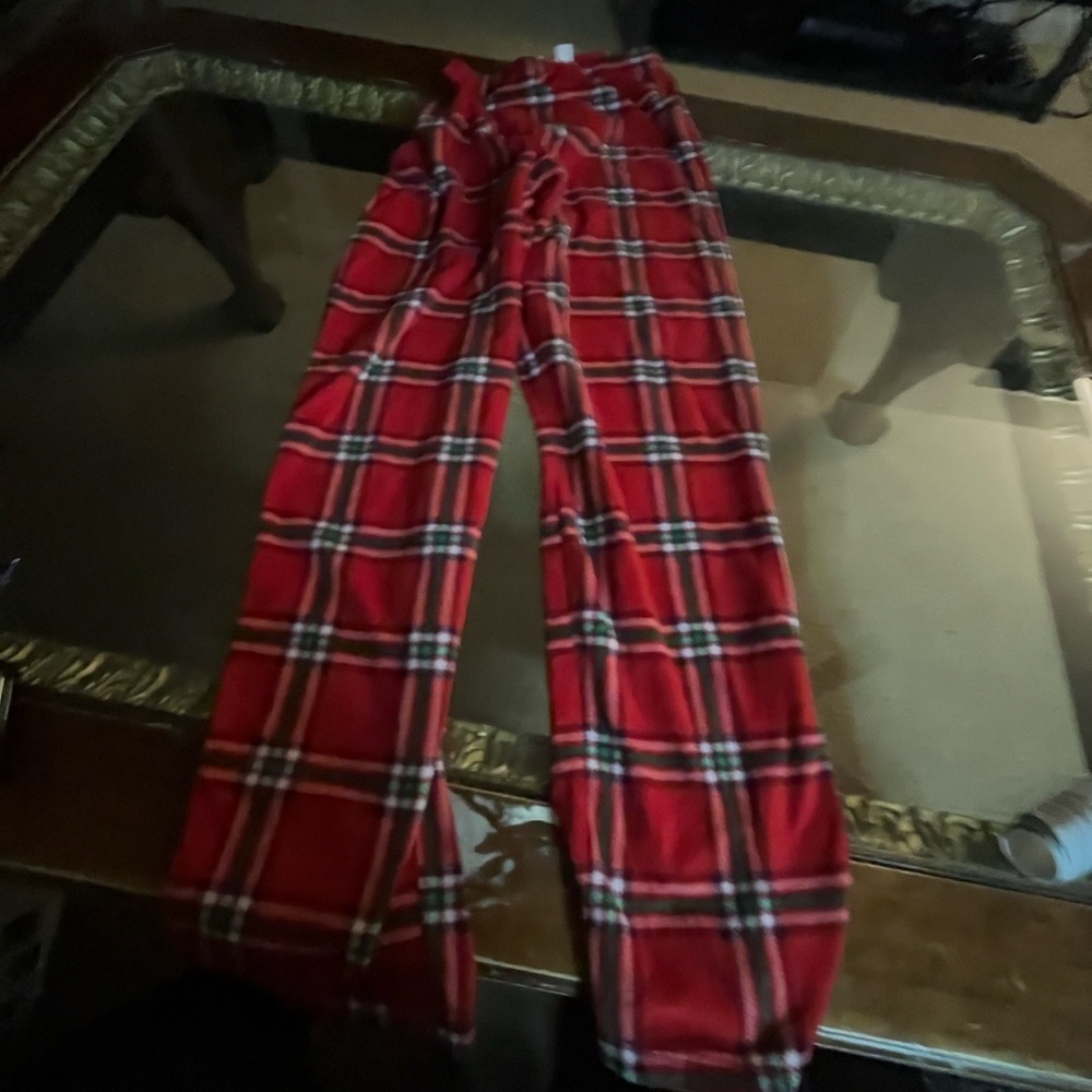 Red Plaid Pajama Pants - Picture 1 of 2